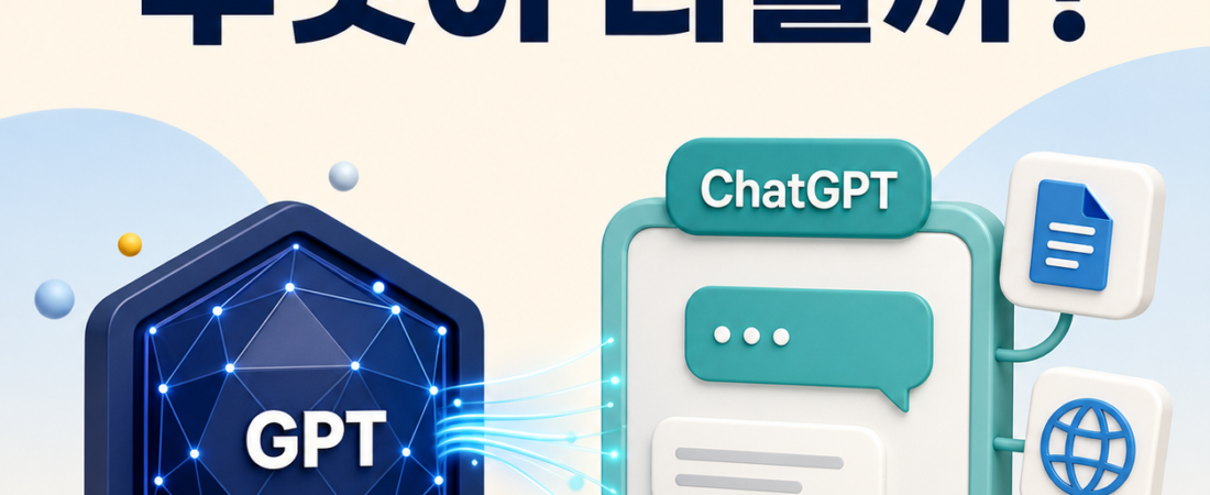 ChatGPT와 GPT의 차이: 모델·서비스·API로 구분하면 쉽습니다